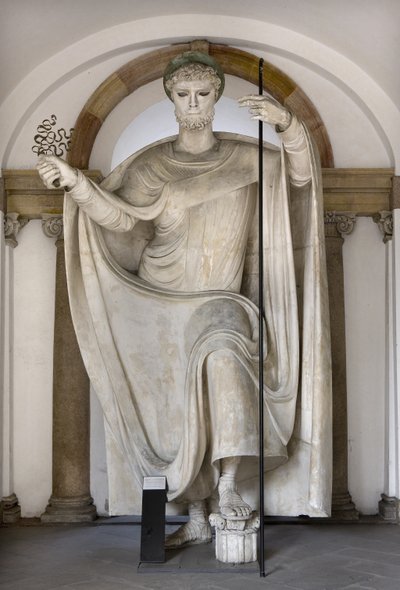 Sankt Ambrosius, biskop av Milano, ca 1920 av Adolfo Wildt