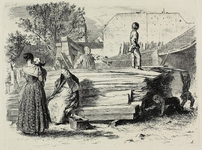 Tallrik fyra, från Radierversuche av Adolph Menzel