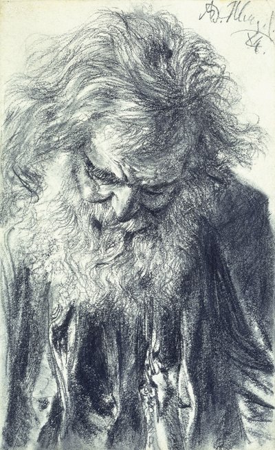 Porträtt av en gammal man, 1884 av Adolph Menzel