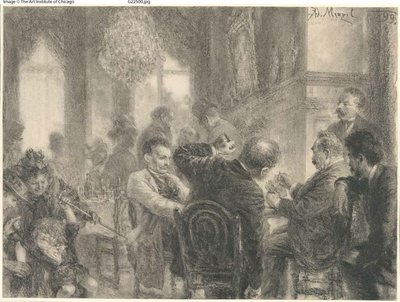 Kortspelet av Adolph Menzel