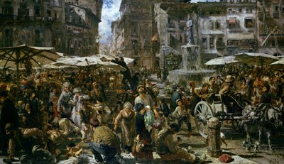 Veronas marknad av Adolph Menzel