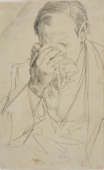 Den gråtande mannen av Adolph Friedrich Erdmann von Menzel
