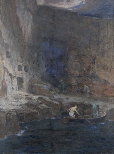 Detalj av Acherons själar, 1898 av Adolf Hiremy Hirschl