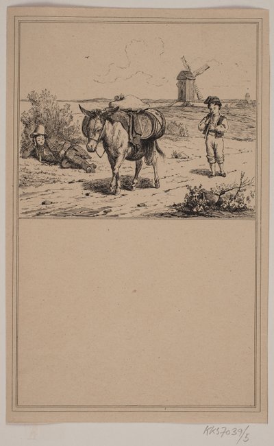 Åsnan. Nej. 4 i Chr. Winther och M. Rørbye, "25 bilder för små barn" av Johan Adolph Kittendorff