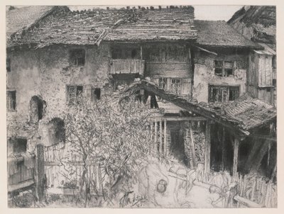 Gamla hus i Interlaken av Adolph Menzel