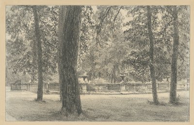 Balustrad vid ingången till Sanssouci-parken av Adolph Menzel