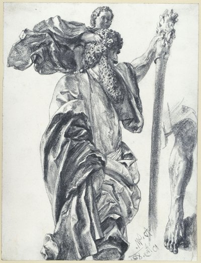 Christophorus, apostelmästaren från Freiberg, i Dresden av Adolph Menzel