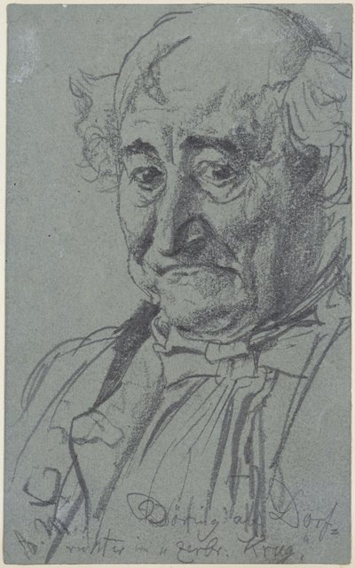 Heinrich von Kleist, Den trasiga kannan: Skådespelaren Theodor Döring i rollen som bydomaren Adam av Adolph Menzel
