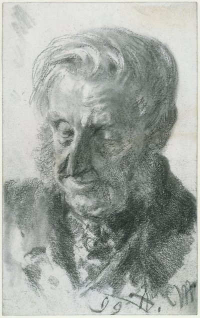 En gammal mans huvud av Adolph Menzel