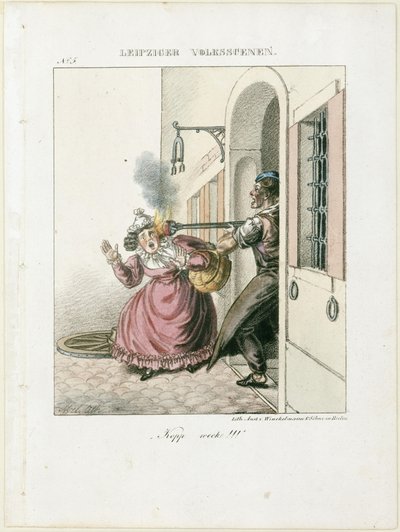 "Kopp, vakna!". Ur: Leipziger Volksszenen av Adolph Menzel