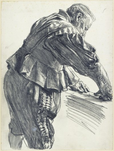 Modell i en festklänning tillhörande kurfursten Johann Georg I av Sachsen på Historiska museet i Dresden av Adolph Menzel
