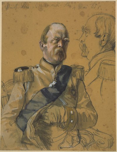 Otto greve von Bismarck-Schönhausen. Studie till målningen ”Kröningen av Wilhelm I i Königsberg” av Adolph Menzel