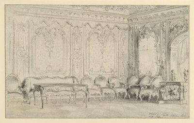 Sov- och arbetsrum i Stadtschloss i Potsdam av Adolph Menzel