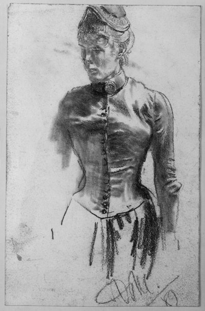 Stående kvinna av Adolph Menzel