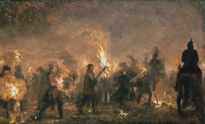 Studenternas fackeltåg av Adolph Menzel