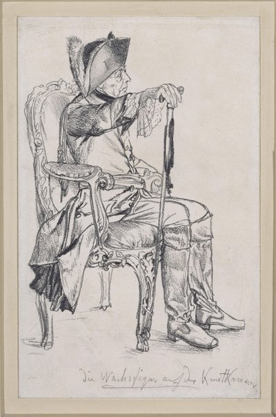 Vaxfigur av Fredrik II (figur kompletterad av Schadow) för det kungliga konstkammaren av Adolph Menzel
