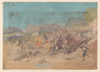 Slaget vid Peach Tree Creek, Georgia, 20 juli 1864 av Adolph Metzner