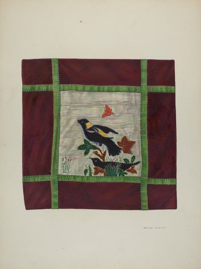 Applikation Coverlet Detail, 1941. av Adolph Opstad