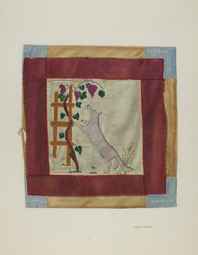 Applikation Coverlet Detail, ca. 1941. av Adolph Opstad
