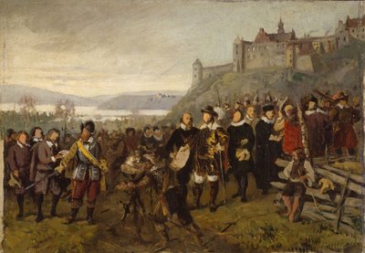 Christian IV grundar Christiania. Skiss av Adolph Tidemand