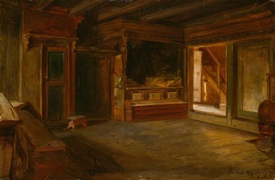 Gårdsinteriör från Sandak av Adolph Tidemand