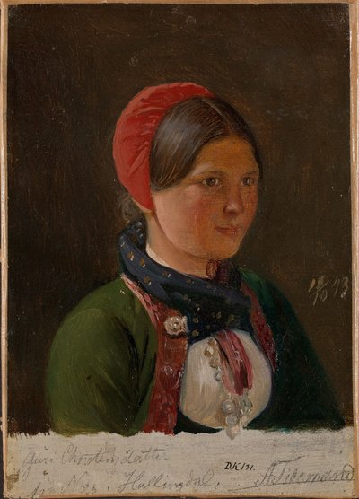 Flicka från Hallingdal av Adolph Tidemand