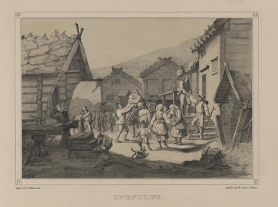 Illustration hämtad från boken Norge producerad i Drawings av Asbjørnsen, P.Chr. och utgiven av Chr. Tønsberg (nr, 1848) av Adolph Tidemand