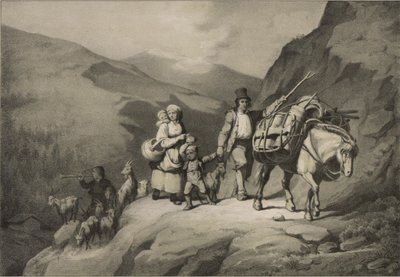 Illustration hämtad från boken Norge producerad i Drawings av Asbjørnsen, P.Chr. och utgiven av Chr. Tønsberg (nr, 1848) av Adolph Tidemand