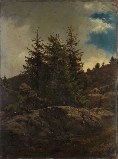 Landskap från Nes i Hallingdal av Adolph Tidemand