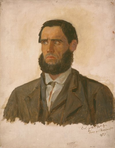 Porträtt av fången Carl Gustav Svendsen av Adolph Tidemand