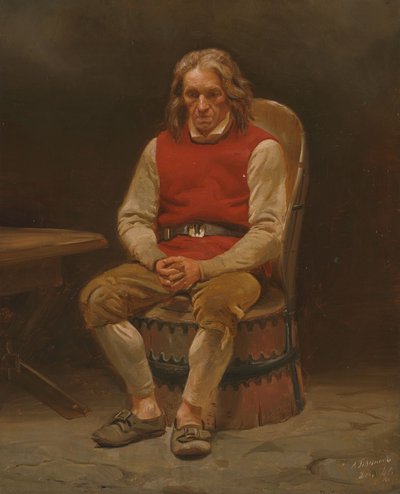 Sittande bonde av Adolph Tidemand