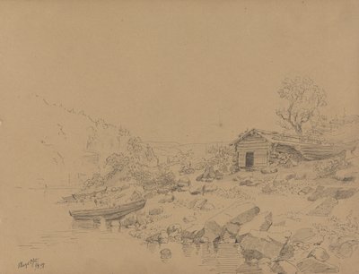 Strandscen, Magooset av Adolph Tidemand