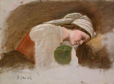 Studie till Efter striden av Adolph Tidemand