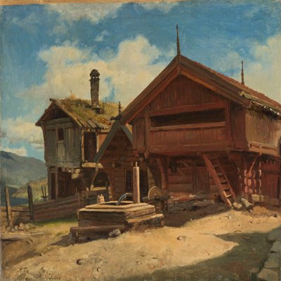 Gården Gulsvik i Hallingdal av Adolph Tidemand