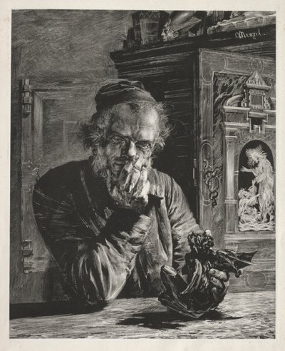 Antikvarien - Självporträtt av Adolph Menzel