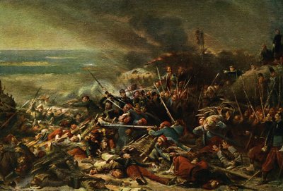 "La Prise de Malakoff" (Tagandet av Malakoff) (tryck) av Adolphe (after) Yvon