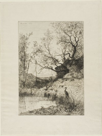 En damm nära Roussillon av Adolphe Appian