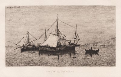 Fiskebåt/kustsjöfartsbåt (italienska kusten) av Adolphe Appian