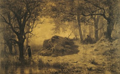 Damm vid kanten av skogen av Adolphe Appian