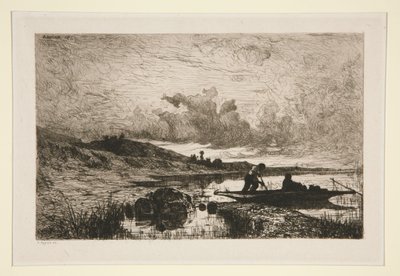 En kväll, Rhônes stränder vid Rix av Adolphe Appian