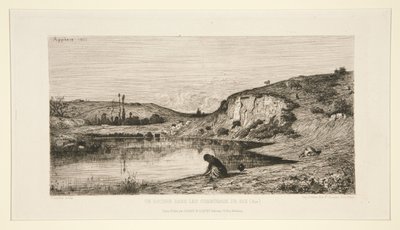 En klippa på allmänningen i Rix (Ain) av Adolphe Appian