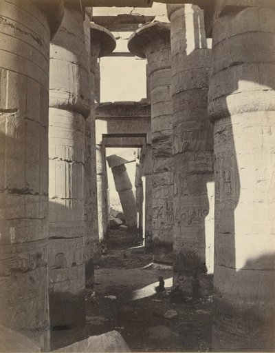 Övre Egypten, Hypostyle Hall i Karnak, ca. 1870. av Adolphe Braun