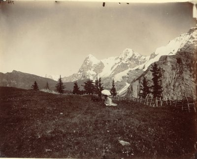 Landskap, Schweiz, ca. 1860. av Adolphe Braun