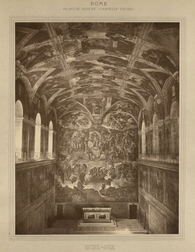 Rom - Vatikanpalatset, Sixtinska kapellet - Michelangelo av Adolphe Braun