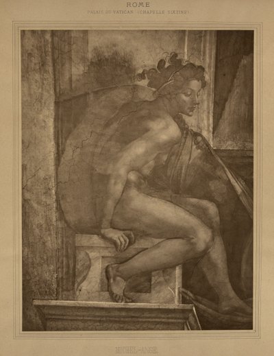 Rom – Vatikanpalatset, Sixtinska kapellet, Michelangelo. av Adolphe Braun