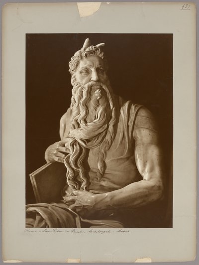 Rom: Detalj ur Michelangelos ”Moses” av Adolphe Braun