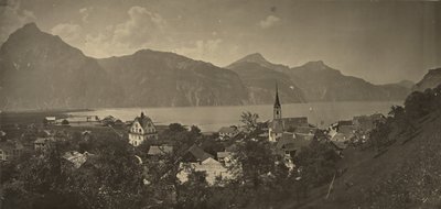 Utsikt över Flüelen, Schweiz av Adolphe Braun