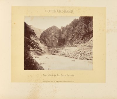 Gotthard-järnvägen: Ticino-bron nära Dazio Grande av Adolphe Braun and Cie