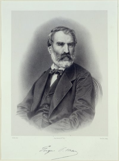 Porträtt av författaren Eugène Pelletan 1813-1884. av Adolphe Guillon