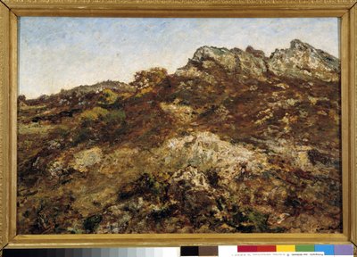 Landskap av kullar (Garlaban-massivet i Provence) av Adolphe Joseph Thomas Monticelli